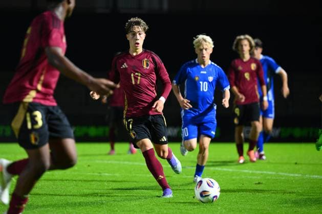 Belgium v Moldova - UEFA European Under-17 Championship Qualifying Round HASSELT, BELGIUM - OCTOBER 08 : Driessen Jelle midfielder of U17, U 17 Belgium during the UEFA European Under-17 Championship Estonia 2026 first qualifying round match group 5 between Belgium and Moldova on October 8, 2025 in Hasselt, Belgium, 08 10 2025 Hasselt Belgium  Copyright: xVincentxKalutx
