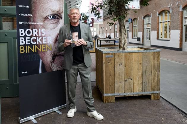 Amsterdam, The Netherlands, 2025-10-08 17:39:47 AMSTERDAM, 08-10-2025, De Hallen Boris Becker before the program Eva in connection with his book Binnen. PHOTO: NLBeeld Patrick van Emst Credit: NL Beeld Patrick van Emst  Copyright: xx x