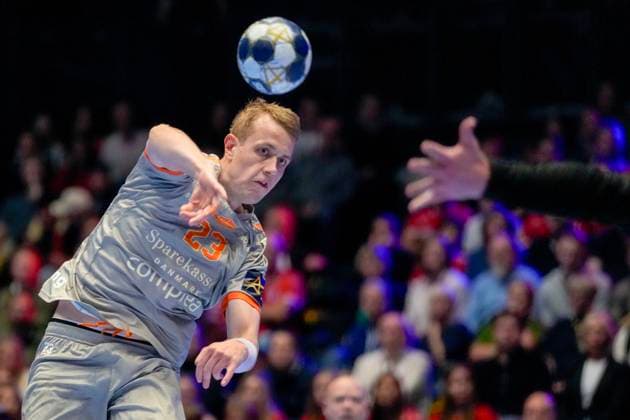 Handball, Champions League Kolstad Aalborg Trondheim 20251008 Aalborgs Buster Juul during the Champions League handball match between Kolstad and Aalborg in Trondheim Spektrum Photo Ole Martin Wold NTB Trondheim Norway EDITORIAL USE ONLY RESTRICTED USE FOR BETTING COMPANIES Copyright: xOlexMartinxWoldx xNTBx