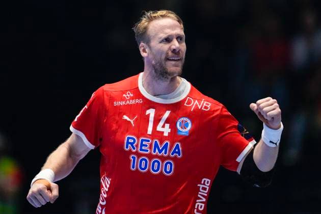 Handball, Champions League Kolstad Aalborg Trondheim 20251008 Kolstads Magnus Gullerud during the Champions League handball match between Kolstad and Aalborg in Trondheim Spektrum Photo Ole Martin Wold NTB Trondheim Norway EDITORIAL USE ONLY RESTRICTED USE FOR BETTING COMPANIES  Copyright: xOlexMartinxWoldx xNTBx