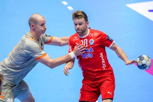 Handball, Champions League Kolstad Aalborg Trondheim 20251008 Kolstads Magnus Sondena during the Champions League handball match between Kolstad and Aalborg in Trondheim Spektrum Photo Ole Martin Wold NTB Trondheim Norway EDITORIAL USE ONLY RESTRICTED USE FOR BETTING COMPANIES Copyright: xOlexMartinxWoldx xNTBx
