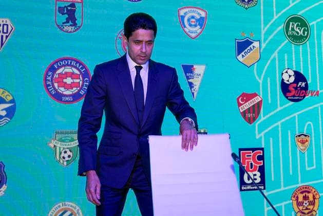 Nasser Al-Khelaifi EFC President during the 32nd European Football Clubs General Assembly in Rome at the Rome Cavalieri Waldorf Hotel. Italy - Thursday 09 October 2025. Sports.  Copyright: xFabrizioxCorradetti LaPressex