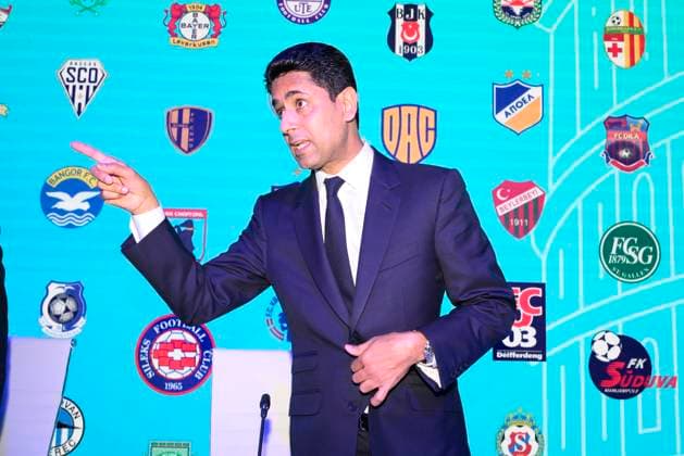 Nasser Al-Khelaifi EFC President during the 32nd European Football Clubs General Assembly in Rome at the Rome Cavalieri Waldorf Hotel. Italy - Thursday 09 October 2025. Sports.  Copyright: xFabrizioxCorradetti LaPressex