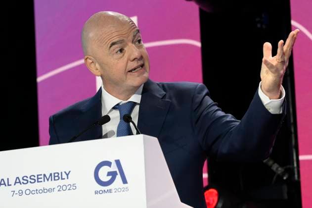 Gianni Infantino FIFA President during the 32nd European Football Clubs General Assembly in Rome at the Rome Cavalieri Waldorf Hotel. Italy - Thursday 09 October 2025. Sports.  Copyright: xFabrizioxCorradetti LaPressex