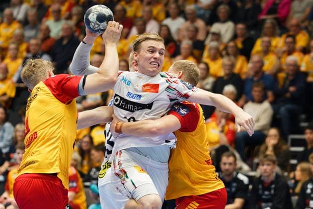 GOG v Magdeburg, EHF Champions League Handball, Svendborg, Denmark Svendborg, Denmark. 08th, October 2025. Gisli Thorgeir Kristjansson (10) of Magdeburg seen during the EHF Champions League match between GOG and Magdeburg at Arena Svendborg in Svendborg. Denmark, Svendborg  Copyright: xGonzalesxPhoto LauxNielsenx
