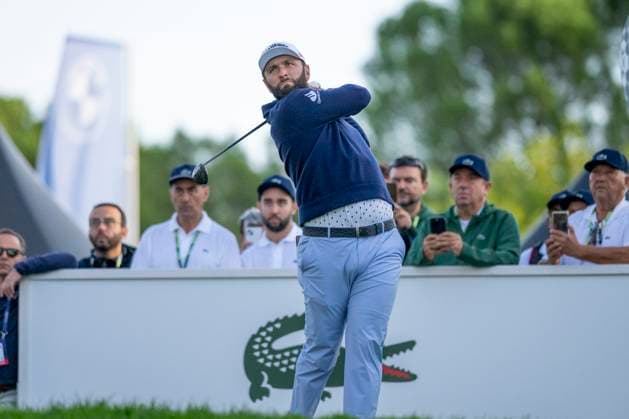 October 9, 2025, Madrid, Madrid, Spain: JON RAHM, teeing off for the first shot on the 10th hole during the matchday of the Open de EspaoÂ±a presented by Madrid, held at the Club de Campo Villa de Madrid on October 9, 2025, in Madrid, Spain. Madrid Spain - ZUMAc312 20251009_zsp_c312_030 Copyright: xOscarxManuelxSanchezx
