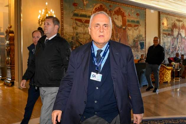 Claudio Lotito SS Lazio President during the 32nd European Football Clubs General Assembly in Rome at the Rome Cavalieri Waldorf Hotel. Italy - Thursday 09 October 2025. Sports.  Copyright: xFabrizioxCorradetti LaPressex