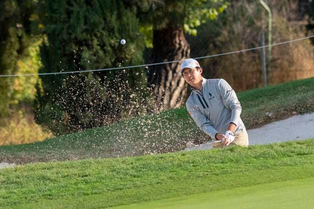 October 9, 2025, Madrid, Madrid, Spain: RIKUYA HOSHINO, coming out of the bunker on hole 1 during the matchday of the Open de EspaoÂ±a presented by Madrid, held at the Club de Campo Villa de Madrid on October 9, 2025, in Madrid, Spain. Madrid Spain - ZUMAc312 20251009_zsp_c312_089 Copyright: xOscarxManuelxSanchezx