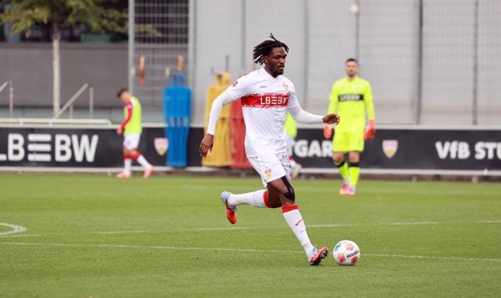 09 10 25 VfB Stuttgart SV Elversberg Germany, Stuttgart, 09 10 2025, Football, Bundesliga, Test match, VfB Stuttgart SV Elversberg Dan Axel Zagadou VfB Stuttgart