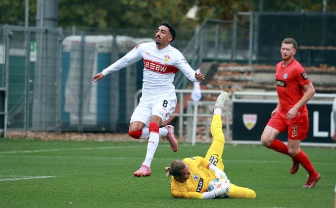 09 10 25 VfB Stuttgart SV Elversberg Germany, Stuttgart, 09 10 2025, Football, Bundesliga, Test match, VfB Stuttgart SV Elversberg Tiago Tomas VfB Stuttgart