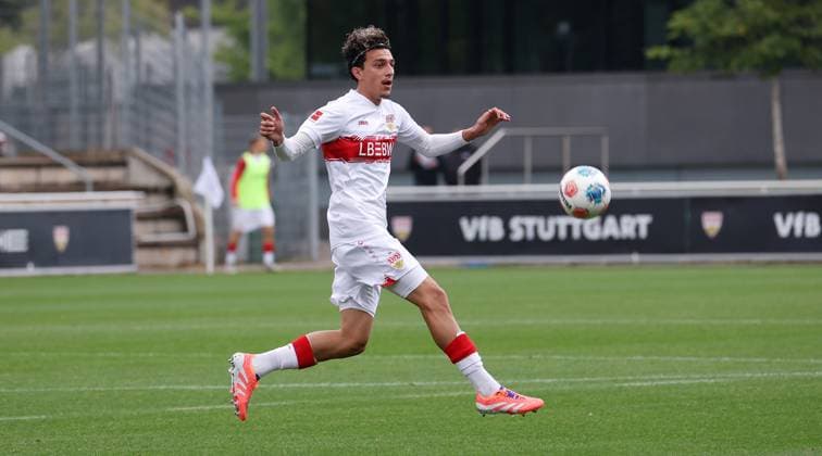 BAU 09 10 2025 Stuttgart Soccer VfB Stuttgart vs SV Elversberg, Ameen Al Dakhil VfB
