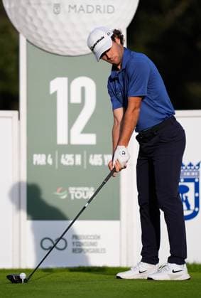 October 9, 2025, Madrid, Madrid, Spain: Angel AYORA of Spain during the Open de EspaoÂ±a presented by Madrid, R1, golf tournament of DP World Tour at Club de Campo Villa de Madrid on October 09, 2025, in Madrid, Spain. Madrid Spain - ZUMAa181 20251009_zaa_a181_067 Copyright: xDennisxAgyemanx
