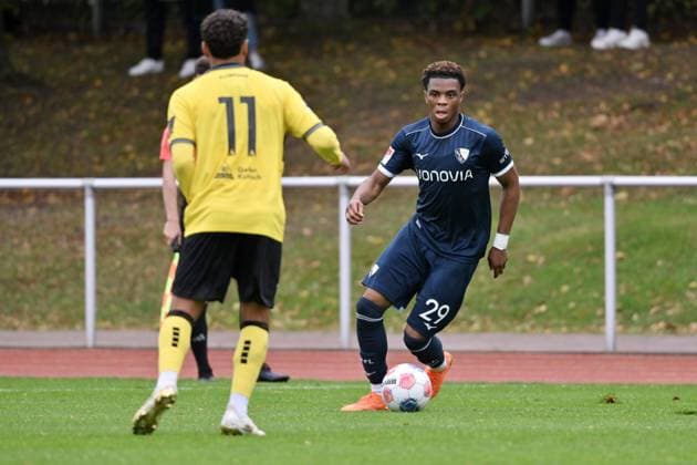 Farid Alfa Ruprecht VfL Bochum in action 09 10 2025, Football 2 Bundesliga, Season 2025 2026, Test match, VfL Bochum Alemannia Aachen Bochum North Rhine-Westphalia Germany Team2