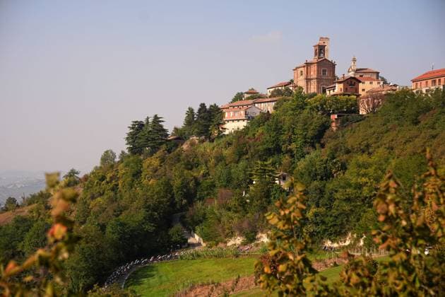 The pack rides cycles during the 109th edition of the Gran Piemonte 2025 a 179 km one day race from Dogliani to Acqui Terme on October 9, 2025, Italy.  Copyright: xMarcoxAlpozzi LaPressex