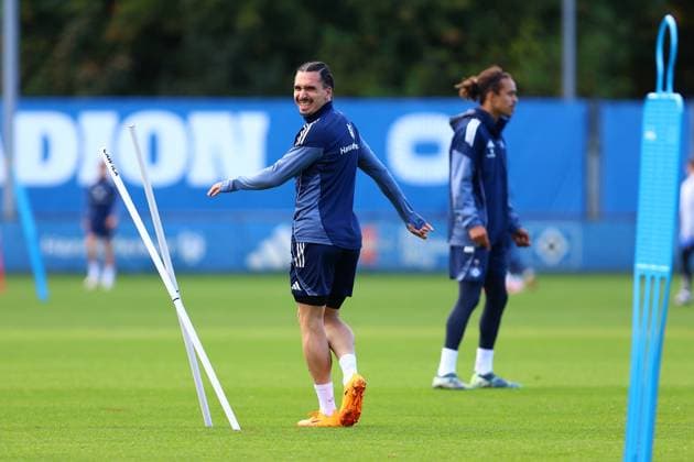 14 Rayan Philippe Hamburger SV Football I Men I Training I Season 2025 2026 I Hamburger SV I 09 10 2025 I Training pitches Volksparkstadion