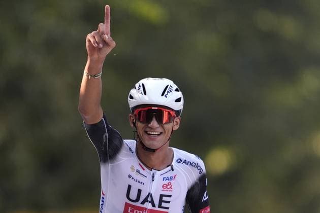 Isaac Romero Del Toro Of Uae Team Emirates Xrg Team winner of the race at the finish line during the 109th edition of the Gran Piemonte 2025 a 179 km one day race from Dogliani to Acqui Terme on October 9, 2025, Italy.  Copyright: xFabioxFerrari LaPressex