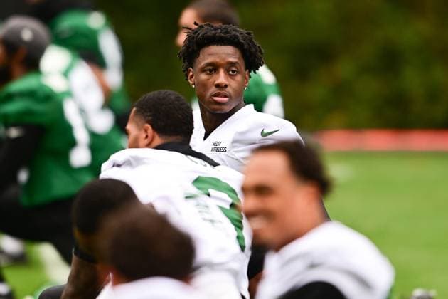 New York Jets 09 10 2025. Training Session New York Jets Defensive Back Sauce Gardner (1) during the training session, press conference, PK, Pressekonferenz for New York Jets at the Grove Hotel, Chandler s Cross, United Kingdom on 9 October 2025. Chandler s Cross Grove Hotel Hertfordshire United Kingdom Editorial use only , Copyright: xDennisxGoodwinx PSI-23013-0065