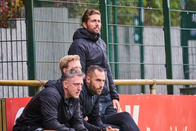 09 10 2025, Football, Men, Test match, Friendly match, Season 2025 2026, Holstein Kiel Aarhus GF Coach Jakob Poulsen Aarhus Kiel Holstein Stadion, Projensdorf, T Schleswig Holstein Germany