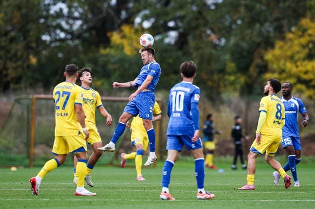 Connor Krempicki 1 FC Magdeburg,13 2 Soccer Bundesliga Season 2025 2026 Test match 1 FC Magdeburg vs Eintracht Braunschweig on the training ground at the Avnet Arena Action,Soccer,Man,Men,Germany,09 10 2025