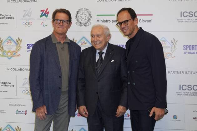 Fabio Capello, Franco Ascani, Paolo Bedin attends the screening of the documentary The Great Race Photo Finish Scudetto, 9 October 2025, Milan (photo Gian Mattia D™Alberto Lapresse) Fabio Capello Franco Ascani, Paolo Bedin alla proiezione del docufilm The great race photo finish Scudetto, 9 ottobre 2025, Milano (photo Gian Mattia D™Alberto Lapresse)  Copyright: xGianxMattiaxD Albertox-xLaPressex