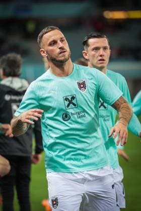 SOCCER - FIFA WC quali, AUT vs SMR VIENNA,AUSTRIA,09.OCT.25 - SOCCER - FIFA World Cup, WM, Weltmeisterschaft, Fussball 2026, European Qualifiers, group stage, OEFB international match, Länderspiel, Nationalmannschaft Austria vs San Marino. Image shows Marko Arnautovic (AUT).  GEPAxpictures xDavidxBitzan