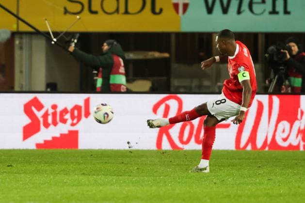SOCCER - FIFA WC quali, AUT vs SMR VIENNA,AUSTRIA,09.OCT.25 - SOCCER - FIFA World Cup, WM, Weltmeisterschaft, Fussball 2026, European Qualifiers, group stage, OEFB international match, Länderspiel, Nationalmannschaft Austria vs San Marino. Image shows David Alaba (AUT).  GEPAxpictures xDavidxBitzan