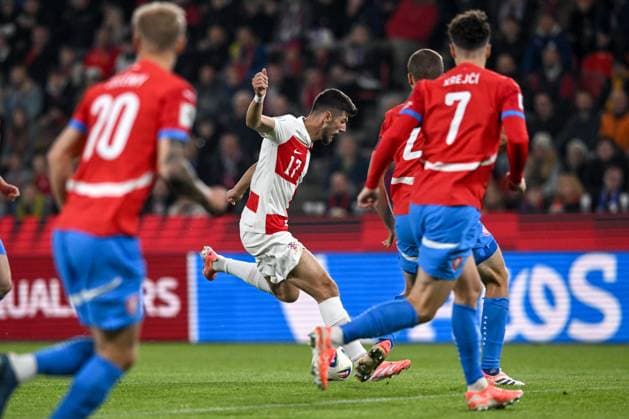 Czechia v Croatia - FIFA World Cup, WM, Weltmeisterschaft, Fussball 2026 Qualifier Petar Sucic of Croatia in action during the FIFA World Cup 2026 qualifier match between Czechia and Croatia at Fortuna Arena on October 9, 2025 in Prague, Czech Republic.  MarkoxLukunic PIXSELL