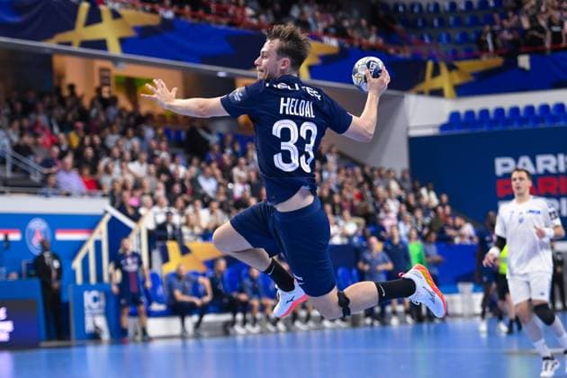HANDBALL : PSG vs Zagreb - Ligue des Champions - 09 10 2025 Heldal Sindre ( 33 - PSG ) during the EHF Champins League match between Paris Saint Germain and HC Zagreb at Salle Pierre De Coubertin on October 09, 2025 in Paris, France. ( Photo by Federico Pestellini PSNewz ) - ParisFrance  Copyright: xFedericoxPestellinix