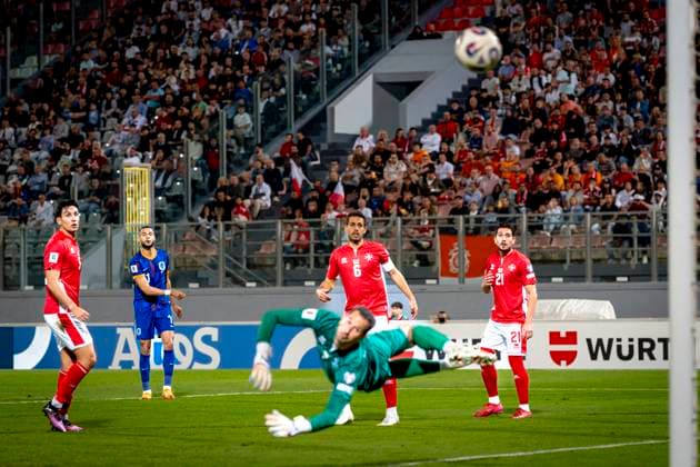 Netherlands forwarder Cody Gakpo shot on goal during the match Malta vs Netherlands at the National Stadium Ta Qali for the European Qualifiers Group G season 2025-2026 in ATTARD, Malta on 9 October 2025, (photo by Marcel van Dorst EYE4images DeFodi Images) Netherlands forwarder Cody Gakpo shot on goal during the match Malta vs Netherlands at the National Stadium Ta Qali for the European Qualifiers Group G season 2025 2026 in ATTARD, Malta on 9 October 2025, photo by Marcel van Dorst EYE4images DeFodi Images