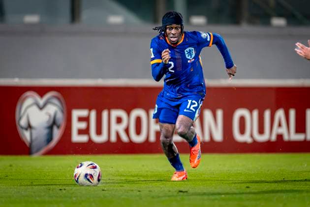 Netherlands midfielder Jeremie Frimpong during the match Malta vs Netherlands at the National Stadium Ta Qali for the European Qualifiers Group G season 2025-2026 in ATTARD, Malta on 9 October 2025, (photo by Marcel van Dorst EYE4images DeFodi Images) Netherlands midfielder Jeremie Frimpong during the match Malta vs Netherlands at the National Stadium Ta Qali for the European Qualifiers Group G season 2025 2026 in ATTARD, Malta on 9 October 2025, photo by Marcel van Dorst EYE4images DeFodi Images