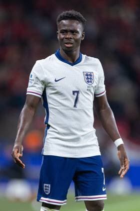 Football - International Friendly, Länderspiel, Nationalmannschaft - England v Wales LONDON, ENGLAND - Thursday, October 9, 2025: England s goalscorer Bukayo Saka during an International Friendly match between England and Wales at Wembley Stadium. (Photo by David Rawcliffe Propaganda) LONDON Wembley Stadium GREATER LONDON ENGLAND  Copyright: xDavidxRawcliffex P2025-10-09-England_Wales-84