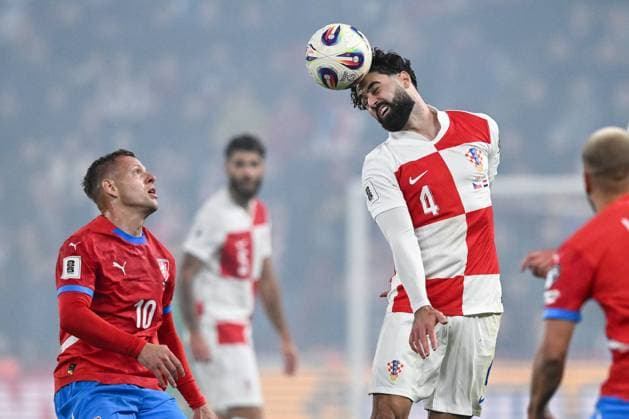 Czechia v Croatia - FIFA World Cup, WM, Weltmeisterschaft, Fussball 2026 Qualifier Josko Gvardiol of Croatia in action during the FIFA World Cup 2026 qualifier match between Czechia and Croatia at Fortuna Arena on October 9, 2025 in Prague, Czech Republic.  MarkoxLukunic PIXSELL