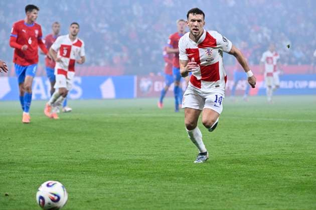 Prague, Czech Republic, 091025. Fortuna Arena Stadium. Player Ivan Perisic at the FIFA World Cup, WM, Weltmeisterschaft, Fussball 2026 Group L qualifying match, Czechia - Croatia. Photo: Boris Kovacev CROPIX Copyright: xxBorisxKovacevx xCROPIXx ceska_hrvatska69-091025