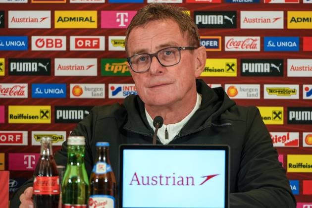 Football Austria, FIFA World Cup Qualification Europe UEFA 2026, Matchday 7 ÖFB Austria vs San Marino Ernst Happel Stadium Vienna, Austria Ralf Rangnick Austria, coach at the post-match press conference Copyright: xLukasxBierederx