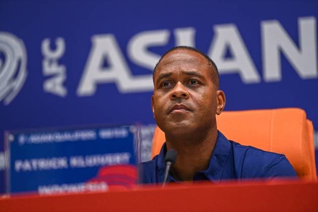 Head Coach Patrick Kluivert of Indonesia ,The press conference, PK, Pressekonferenz ahead of the match between Indonesia and Iraq at King Abdullah Sports City. Jeddah.10 October.
