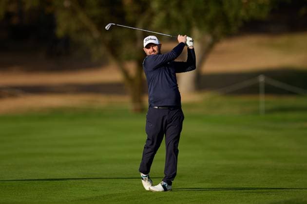 Open de Espa–a presented by Madrid 2025 - Day Two Andy Sullivan of England plays his second shoot on the first hole during the Open de Espa–a presented by Madrid 2025 at Club de Campo Villa de Madrid on October 10, 2025, in Madrid, Spain. Madrid Club de Campo Villa de Madrid Madrid Spain RL_OpESP_DPWT_000213 Copyright: xRicardoxLarreinax
