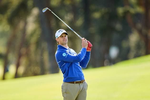 Open de Espa–a presented by Madrid 2025 - Day Two Thomas Detry of Belgium plays his second shoot on the sixteenth hole during the Open de Espa–a presented by Madrid 2025 at Club de Campo Villa de Madrid on October 10, 2025, in Madrid, Spain. Madrid Club de Campo Villa de Madrid Madrid Spain RL_OpESP_DPWT_000275 Copyright: xRicardoxLarreinax