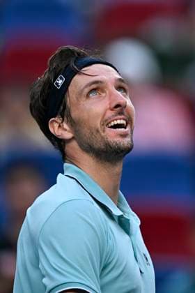 (251010) -- SHANGHAI, Oct. 10, 2025 -- Arthur Rinderknech of France reacts after defeating Felix Auger-Aliassime of Canada in the men s singles quarterfinal at the ATP, Tennis Herren World Tour Shanghai Masters tennis tournament in Shanghai, east China, Oct. 10, 2025. ) (SP)CHINA-SHANGHAI-TENNIS-ATP TOUR-SHANGHAI MASTERS-MEN S SINGLES (CN) ChenxHaoming 