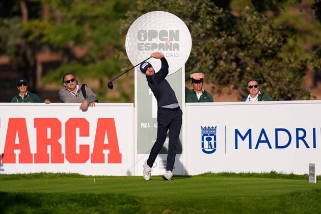 October 10, 2025, Madrid, Madrid, Spain: Laurie Canter of England during the Open de EspaoÂ±a presented by Madrid, R2, golf tournament of DP World Tour at Club de Campo Villa de Madrid on October 10, 2025, in Madrid, Spain. Madrid Spain - ZUMAa181 20251010_zaa_a181_060 Copyright: xDennisxAgyemanx