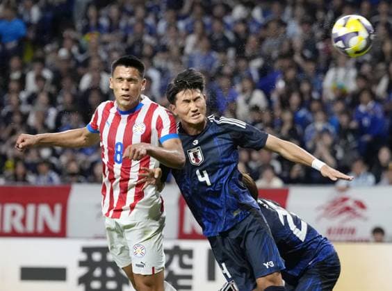 Football, International match, Japan - Paraguay