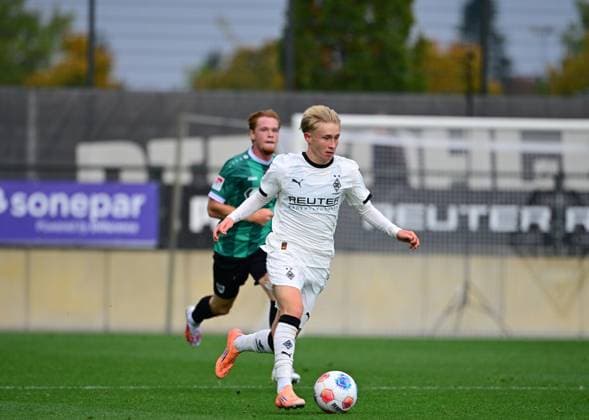 10 10 2025 Moenchengladbach Football, Men, Season 2025 2026, Test match, Borussia Moenchengladbach vs Preussen Muenster Fritz Fleck Gladbach DFL regulations prohibit any use of photographs as image sequences and or quasi video Borussia Park NRW Germany
