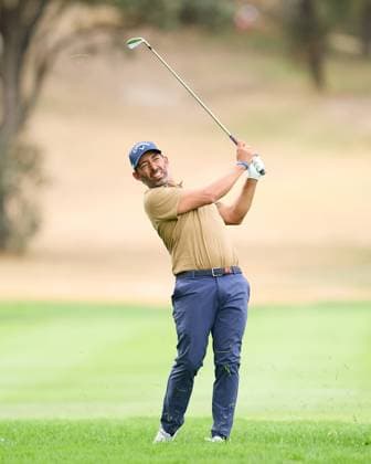 Open de Espa–a presented by Madrid 2025 - Day Two Pablo Larraz‡bal of Spain plays his second shoot on the first hole during the Open de Espa–a presented by Madrid 2025 at Club de Campo Villa de Madrid on October 10, 2025, in Madrid, Spain. Madrid Club de Campo Villa de Madrid Madrid Spain RL_OpESP_DPWT_000296 Copyright: xRicardoxLarreinax