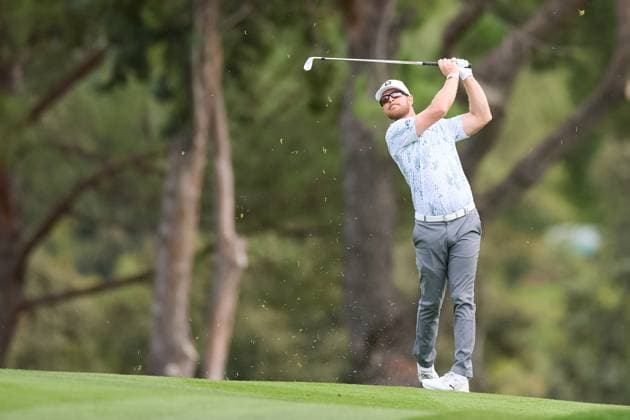 Open de Espa–a presented by Madrid 2025 - Day Two Jens Dantorp of Sweden plays a shot during the Open de Espa–a presented by Madrid 2025 at Club de Campo Villa de Madrid on October 10, 2025, in Madrid, Spain. Madrid Club de Campo Villa de Madrid Madrid Spain RL_OpESP_DPWT_000354 Copyright: xRicardoxLarreinax