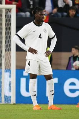 10 10 2025, xmohx, Football U 21 European Championship Qualification, Germany Greece v l Hendry Blank German National Football Team DFB U21 Disappointed, sad, frustrated DFL DFB REGULATIONS PROHIBIT ANY USE OF PHOTOGRAPHS as IMAGE SEQUENCES and or QUASI VIDEO Jena