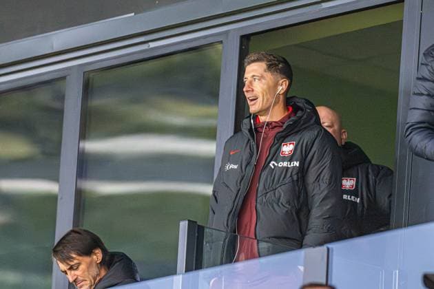 ARENA KATOWICE UL NOWA BUKOWA KATOWICE 10.10.2025 PILKA NOZNA MECZ ELIMINACJI EURO U21SEZON 2025 2026 EURO Qualification, EM, Europameisterschaft U21, U 21 SEASON 2025 2026 POLSKA U21 VS CZARNOGORA U21 POLAND U21 VS MONTENEGRO U21 ROBERT LEWANDOWSKI OBECNY N A MECZU U21 POLSKA CZARNOGORA W KATOWICACH FOT.Kamil Wolny NEWSPIX.PL --- newspix.pl POLAND OUT! 