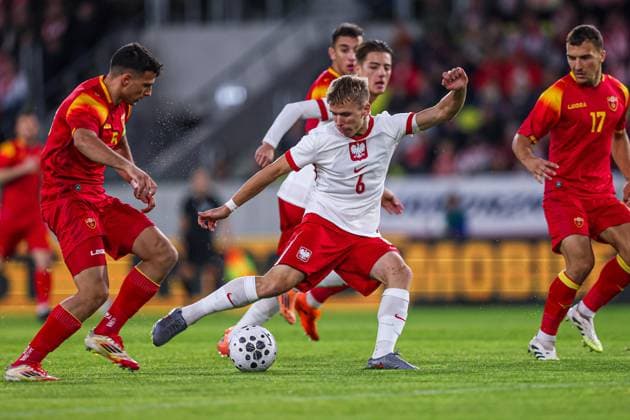 10.10.2025 KATOWICE, NOWA BUKOWA PILKA NOZNA (FOOTBALL) UEFA ELIMINACJE MISTRZOSTW EUROPY U21, U 21 MECZ POLSKA - CZARNOGORA NZ ANTONI KOZUBAL POLSKA RADOSC, BRAMKA, GOL, FOTO LUKASZ GROCHALA CYFRASPORT NEWSPIX.PL --- newspix.pl POLAND OUT! 