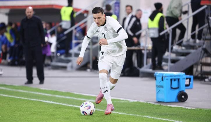 Germany Greece U21 European Championship Qualification Jena, 10 10 2025, Ernst Abbe Sportfeld, Fußball, Länderspiel , U 21 Junioren EM Qualifikation , Deutschland vs Griechenland , Im Bild Said El Mala 7, Deutschland , Nur für journalistische Zwecke For editorial use only DFB UEFA regulations prohibit any use of photographs as image sequences and or quasi video , Picture Point