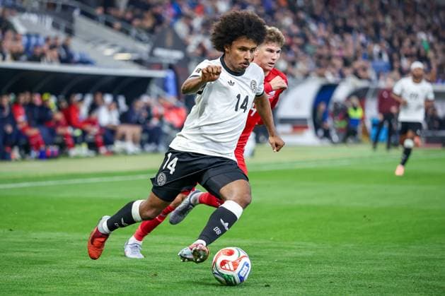10 10 2025, Football, International match, Germany Luxembourg, UEFA World Cup Qualification, 2025 2026, Group A, PreZero Arena in Sinsheim Karim Adeyemi GER 14 DFB regulations prohibit any use of photographs as image sequences and or quasi video Baden Württemberg Germany