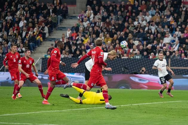 Goal chance, Nick Woltemade Germany, 11 GER, Germany vs. Luxembourg, Football, Men, World Cup Qualification Europe, Matchday 7, Season 2025 2026, 10 10 2025, GER, Germany vs. Luxembourg, Football, Men, World Cup Qualification Europe, Matchday 7, Season 2025 2026, 10 10 2025 Sinsheim Copyright: xEibner-Pressefoto WolfgangxFrankx EP_WFK