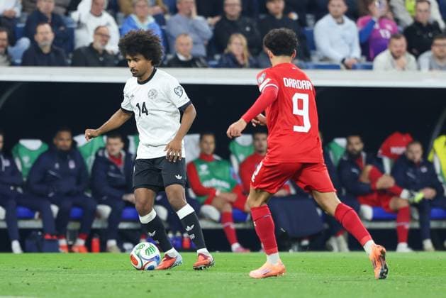 Karim Adeyemi 14 Germany , Aiman Dardari 9 Luxembourg , Germany vs Luxembourg, Soccer, World Cup Qualification, 10 10 2025 Sinsheim Baden Wuerttemberg Germany Copyright: xkolbert-press ChristianxKolbertx